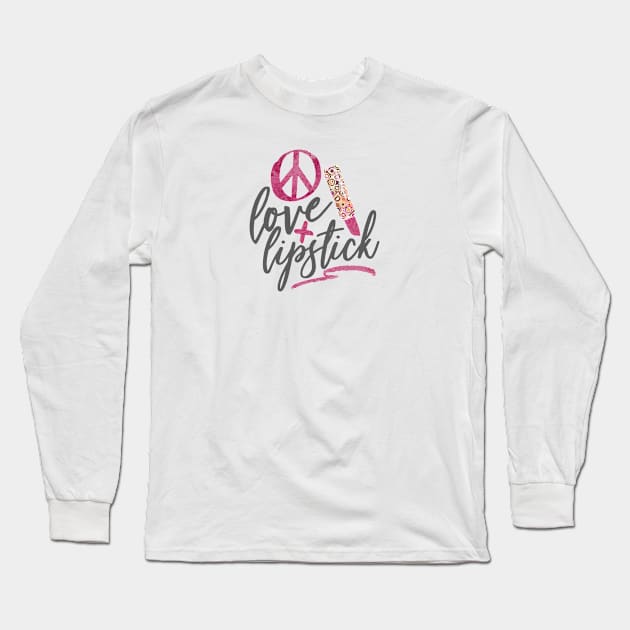 Love and lipstick Long Sleeve T-Shirt by artsytee